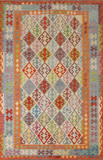 Multicolor Kilim Oriental Area Rug 7x10