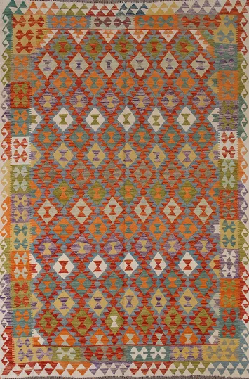 Multicolor Kilim Oriental Area Rug 7x10