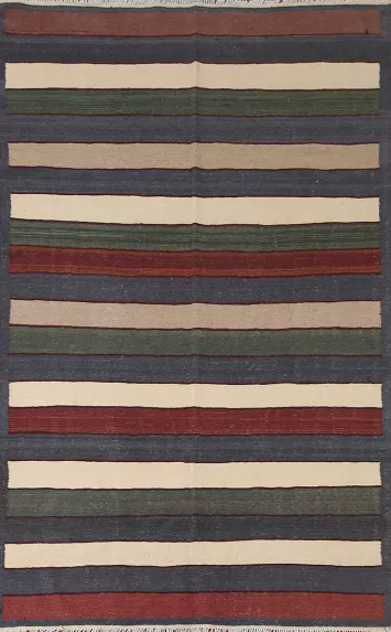 Striped Kilim Oriental Area Rug 5x8