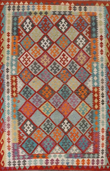 Multicolor Kilim Oriental Area Rug 7x10