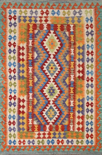 Multicolor Kilim Oriental Area Rug 6x8