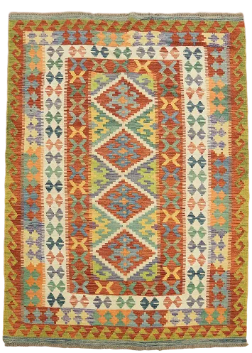 Reversible Wool Kilim Oriental Area Rug 6x8