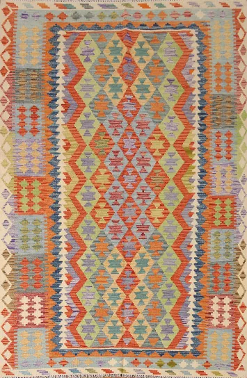 Multicolor Kilim Oriental Area Rug 6x8