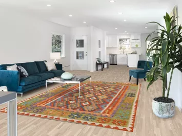 Reversible Wool Kilim Oriental Area Rug 7x10