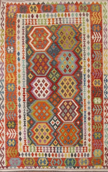 Multicolor Kilim Oriental Area Rug 7x10