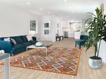 Multicolor Kilim Reversible Wool Area Rug 7x10