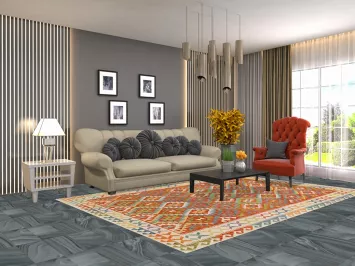 Reversible Wool Kilim Oriental Area Rug 7x10