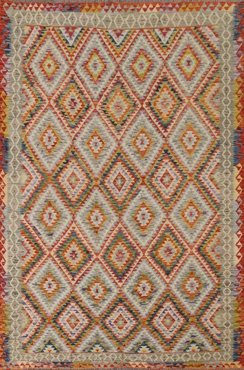 Multicolor Kilim Oriental Area Rug 7x9