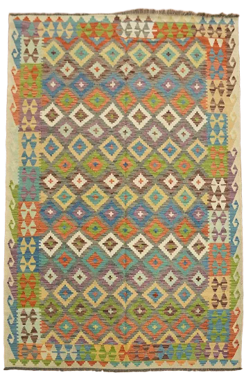 Multicolor Kilim Oriental Area Rug 6x8
