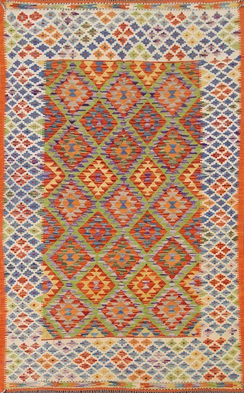 Multicolor Kilim Handmade Area Rug 6x8