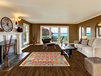 Multicolor Wool Kilim Oriental Area Rug 6x8