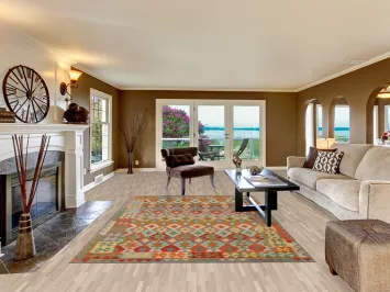 Reversible Wool Kilim Oriental Area Rug 7x10