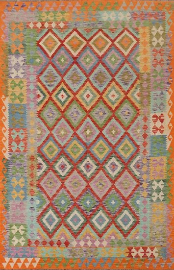 Multicolor Kilim Oriental Area Rug 7x10