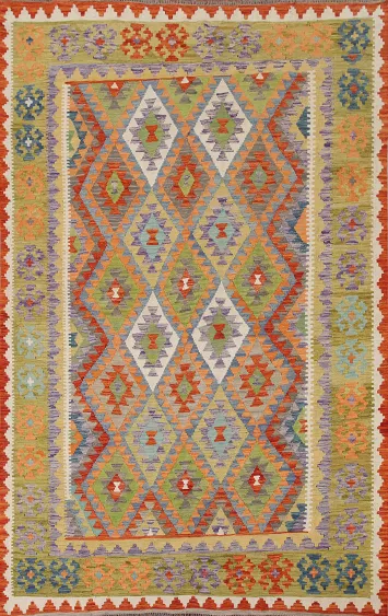 Reversible Wool Kilim Oriental Area Rug 7x10