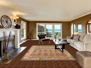 Reversible Wool Kilim Oriental Area Rug 7x10