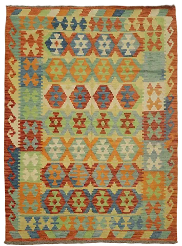 Multicolor Kilim Oriental Area Rug 6x8