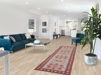 Light Blue Kazak Oriental Runner Rug 3x10