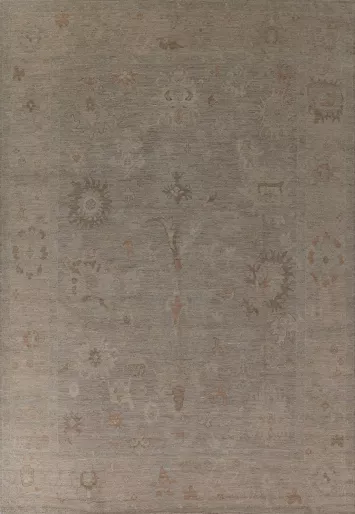 Vegetable Dye Oushak Turkish Area Rug 9x12