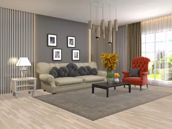 Muted Color Wool Oushak Vegetable Dye Area Rug 6x9