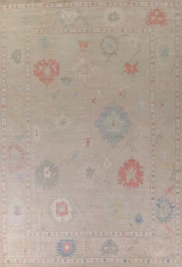 Vegetable Dye Oushak Large Area Rug 10x14