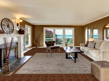 Vegetable Dye Oushak Turkish Area Rug 9x12