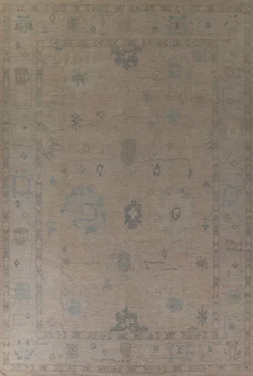 Vegetable Dye Oushak Large Area Rug 10x14