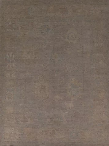 Earth Tone Oushak Vegetable Dye Area Rug 8x10