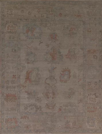 Vegetable Dye Oushak Turkish Area Rug 8x10