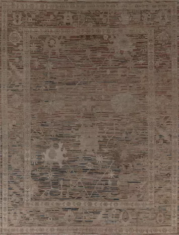 Vegetable Dye Oushak Turkish Area Rug 8x10