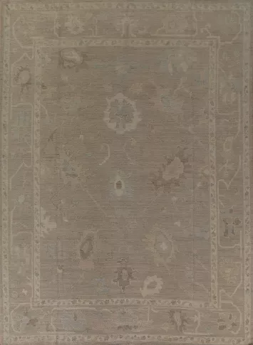 Vegetable Dye Oushak Turkish Area Rug 9x12