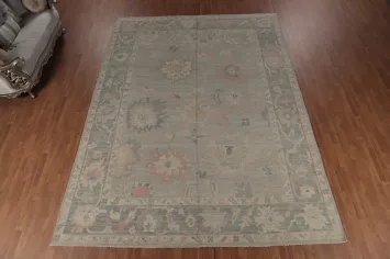 Vegetable Dye Wool Oushak Large Area Rug 10x14