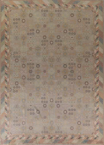 Vegetable Dye Oushak Turkish Area Rug 9x12