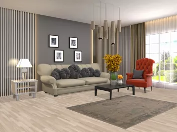 Earth Tone Wool Oushak Turkish Area Rug 4x6