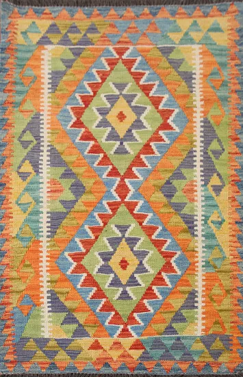 South Western Wool  Kilim Oriental Rug 3x4
