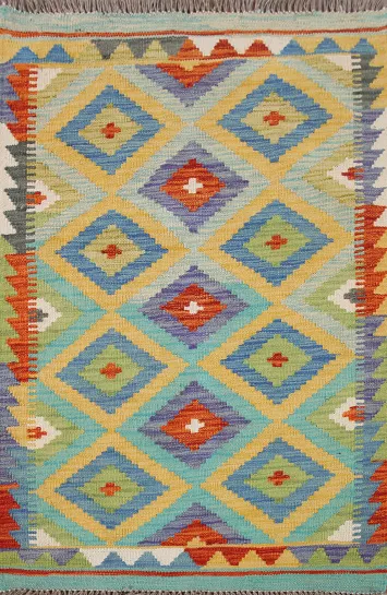 South Western Wool Kilim Oriental Rug 3x4