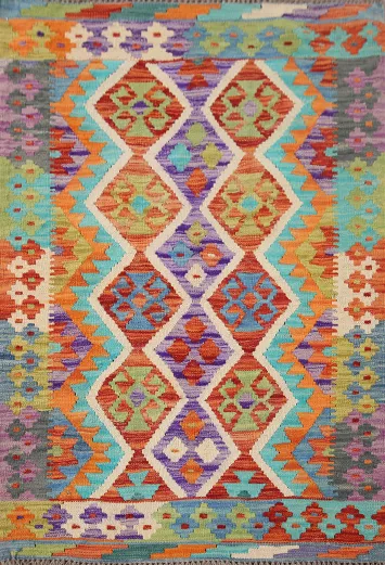 South Western Kilim Oriental Accent Rug 3x4
