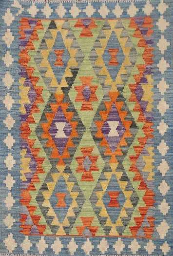 South Western Kilim Oriental Accent Rug 3x4