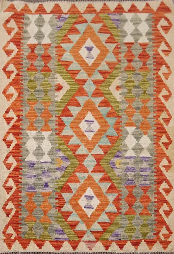 South Western Kilim Oriental Accent Rug 3x4