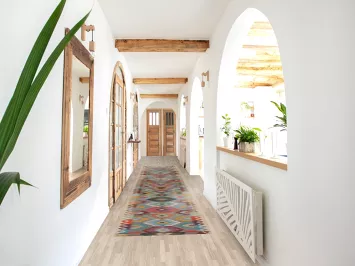 South Western Wool Kilim Oriental Runner Rug 3x16