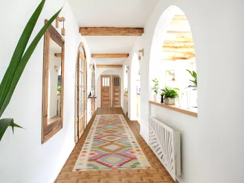 Multicolor Kilim Oriental Runner Rug 3x17