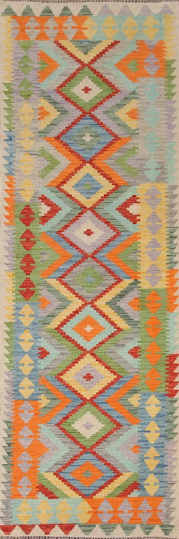 Multicolor Kilim Oriental Runner Rug 3x10