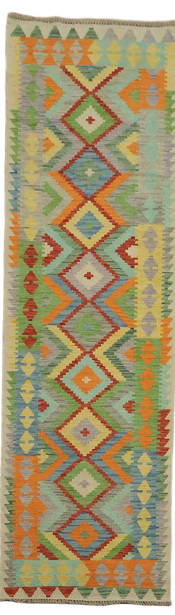 Multicolor Kilim Oriental Runner Rug 3x10