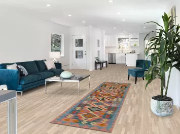 Multicolor Kilim Wool Runner Rug 3x10