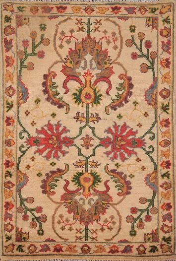 Handmade Wool Kazak Oriental Foyer Rug 2x3