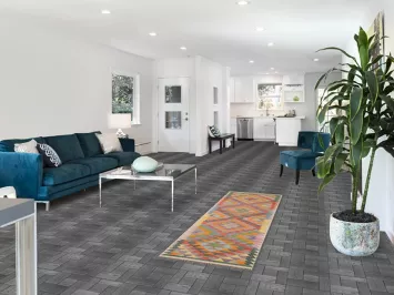 Geometric Kilim Reversible Wool Runner Rug 2x7