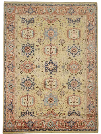 Vegetable Dye Heriz Serapi Handmade Area Rug 9x12