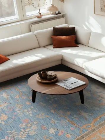 Vegetable Dye Art Deco Chinese Area Rug 9x12