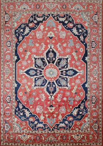 Vegetable Dye Heriz Serapi Oriental Area Rug 9x12