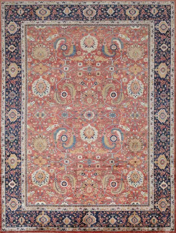 Floral Sultanabad Ziegler Vegetable Dye Area Rug 9x12