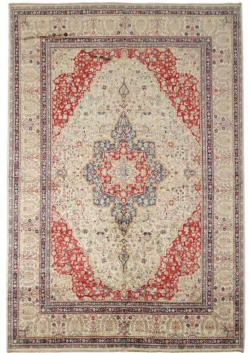 Vegetable Dye Tabriz Large Area Rug 10x14